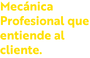 Mecánica Profesional que entiende al cliente.